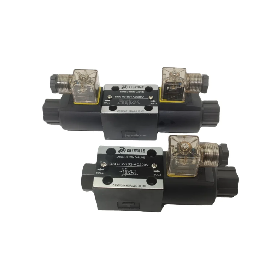 ZHENYUAN DSG 01 02 03 Hydraulic Solenoid Directional Valve DSG-01-2B2-D24-N1-51T DSG-02-3C4-DL DSG-03-3C4-A240